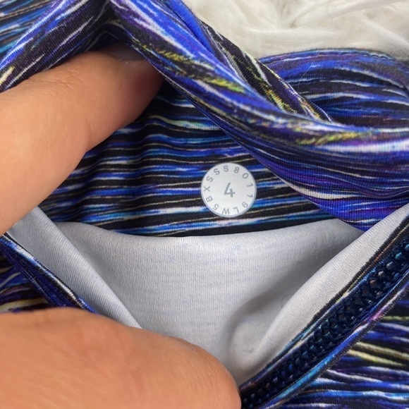 Lululemon Fast and Free Tight 25" *Non-Reflective Nulux Interconnect Blue Multi - Picture 7 of 7